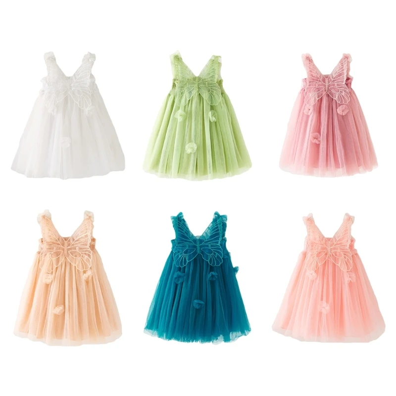 

Girl Summer Dresses Suspender Party Dress Little Girls Princess Tulle Tutu Dress H37A
