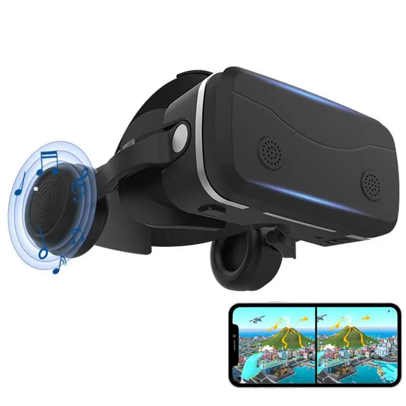 

Воздухопроницаемая гарнитура виртуальной реальности 3D VR, очки виртуальной реальности с креплением на голову, регулируемая VR-гарнитура для смартфонов, сотовых телефонов, мобильных телефонов