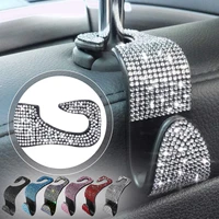 2pcs car seat back hook diamond bling rhinestones hanger auto universal headrest mount storage holder cars interior accessories