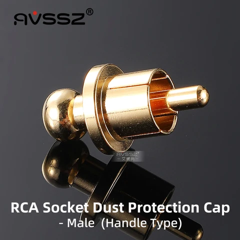 Позолоченная Защитная крышка для гнезда разъема RCA AVSSZ, защитная крышка, разъем для телефона, пылезащитная крышка для разъема RCA, защитная крышка для мужчин и женщин
