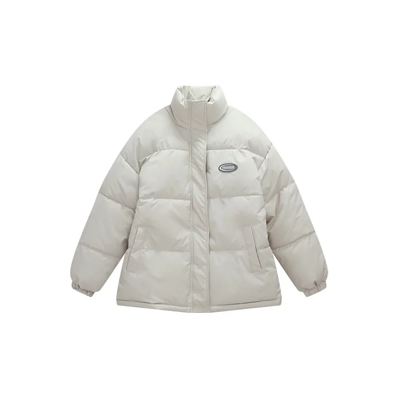 Thicken Coat For Winter Autumn Korea Padding Student Down Jacket Short Women Loose Warm Small Stand Collar Couple Jacket Parkas