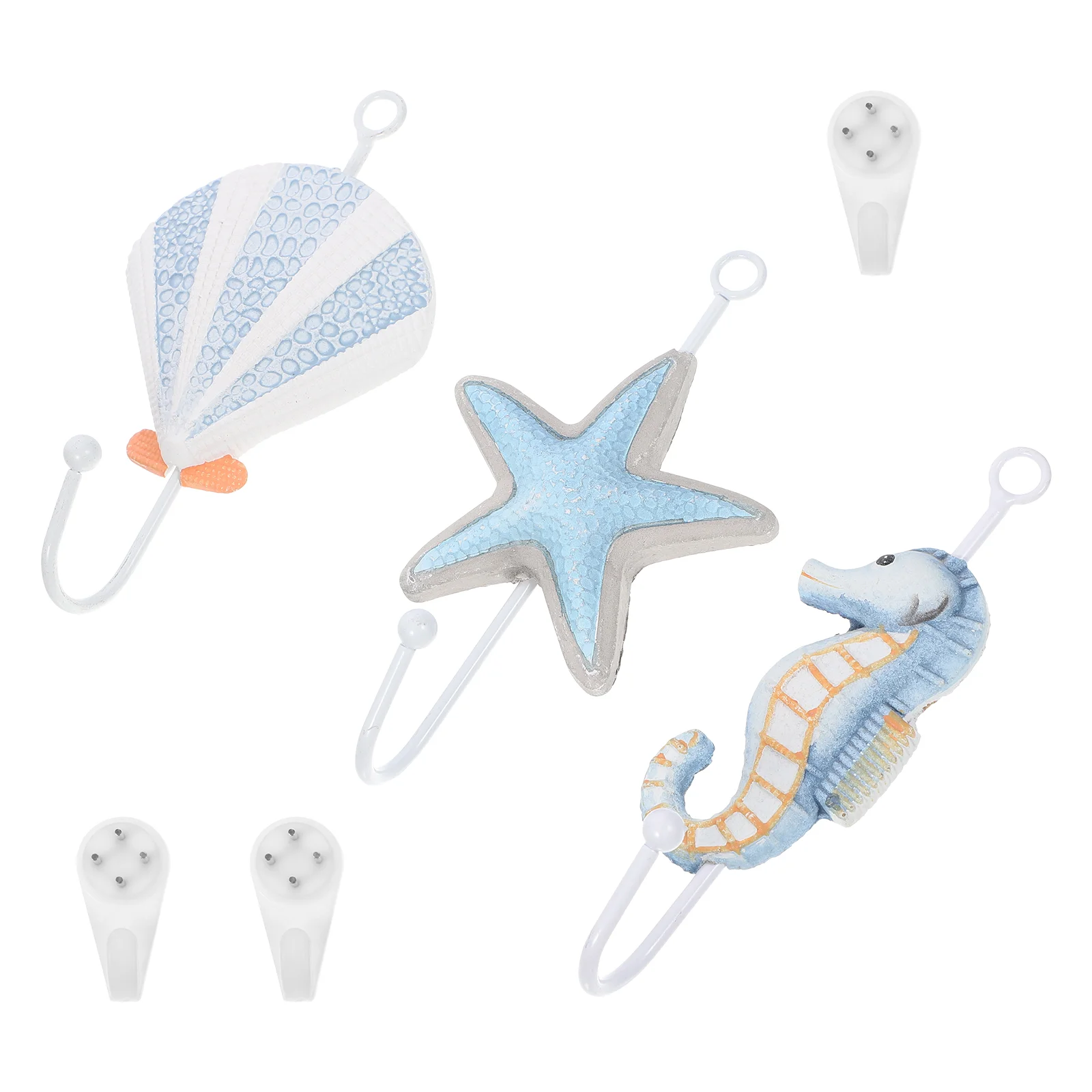 

3pcs Coat Hooks Durable Towel Hat Hangers Nautical Bathroom Decor Wall Decorations for Living Room Bedroom Pool