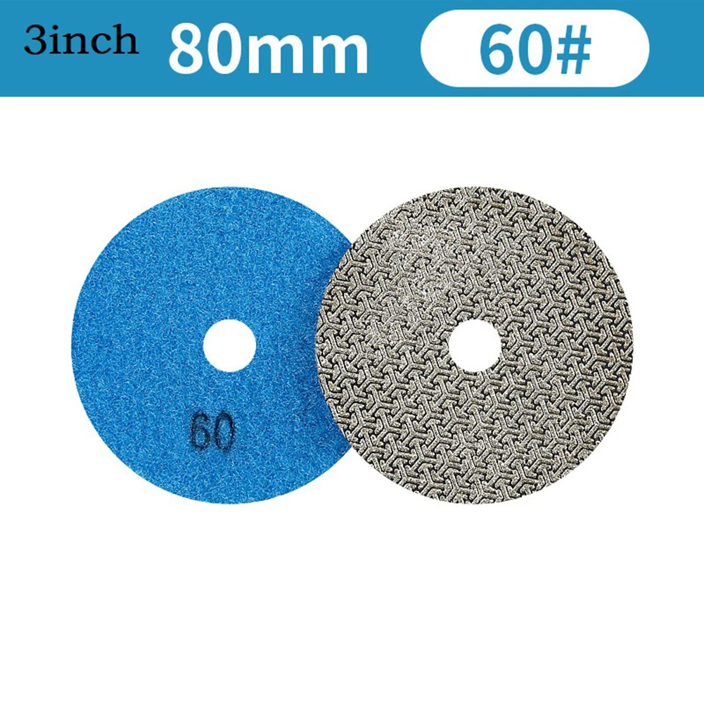 

3Inch Diamond Polishing Pad 60/100/200/400Grit For Granite Marble Sanding Disc Electroplated Hand Polishing Sheet Sanding Pads