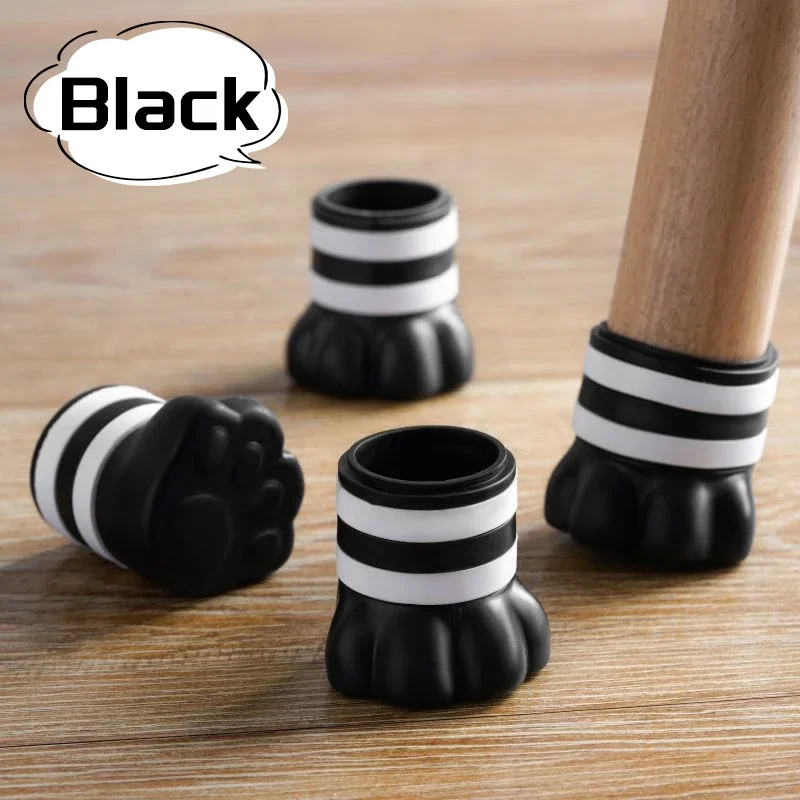 

Защитное покрытие для ножек стула с мультяшным котом, Нескользящие чехлы для мебели, стола, коврик для защиты пола, украшение дома