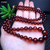 genuine natural blood red amber beads necklace 6 10 8mm round beads red amber necklace gemstone woman healing stone aaaaaa