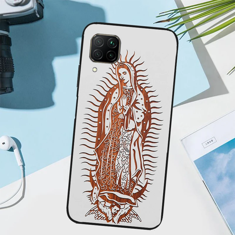 Фото Чехол Guadalupe San Judas Wood для Huawei Nova 7i 8i 3i 11i 12i 9 10 SE Y73 Y90 Y70 Y72 Y61 Y91 P30 P40 Lite P60 Pro №2