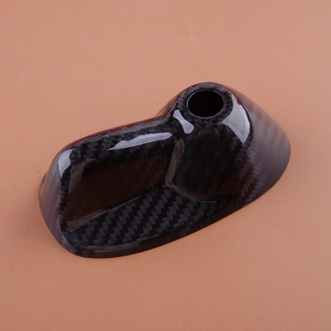 Car Roof Antenna Base Cover Trim Fit for Mini Cooper R56 LCI 2007 2008 2009 2010 2011 2012 2013 Black Carbon Fiber