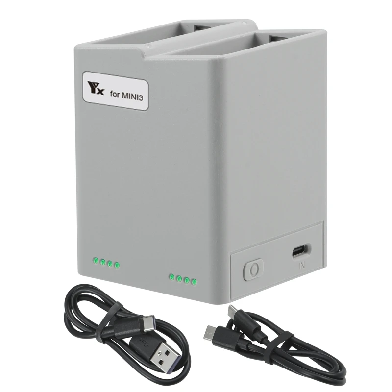 

Charging Hub for Mavic Mini 3 Pro Two-Way Batteries Manager Quickly Charging Power Bank Drone Accessories with USB Cable