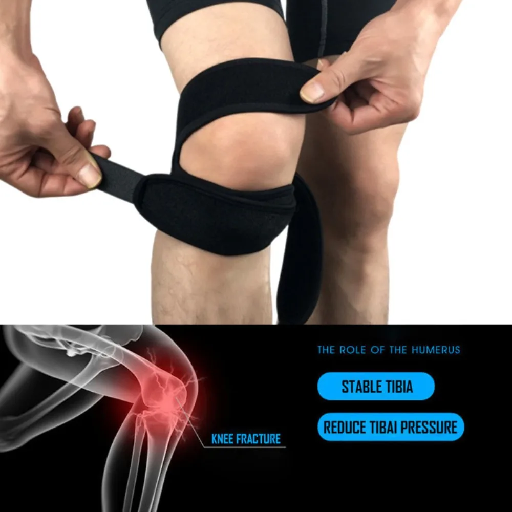 

1pc Knee Support Pad Wrap Sleeve Nylon Neoprene Adjustable Breathable Anti Bump Outdoor Fitness Sportswear Leg Protector