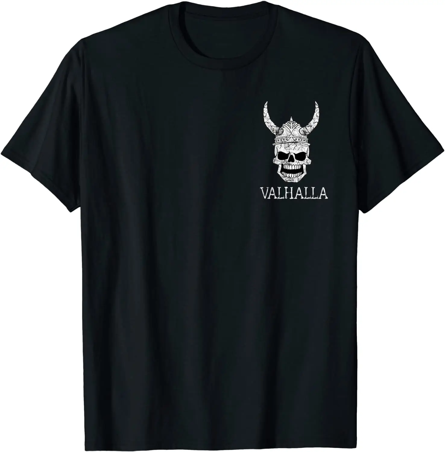 

Valhalla Vi king Skull Warrior Odin Norse Mythology Nordic T-Shirt Short Sleeve Casual 100% Cotton O-Neck Summer Tees