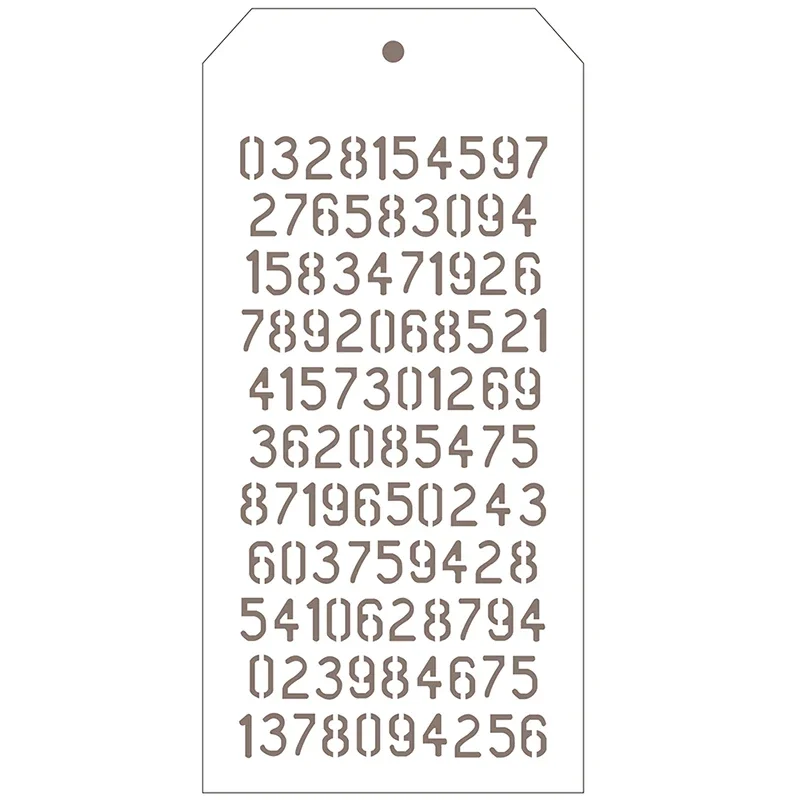 Новые арабские цифры этикетка бирка пластиковый трафарет для скрапбукинга фон
