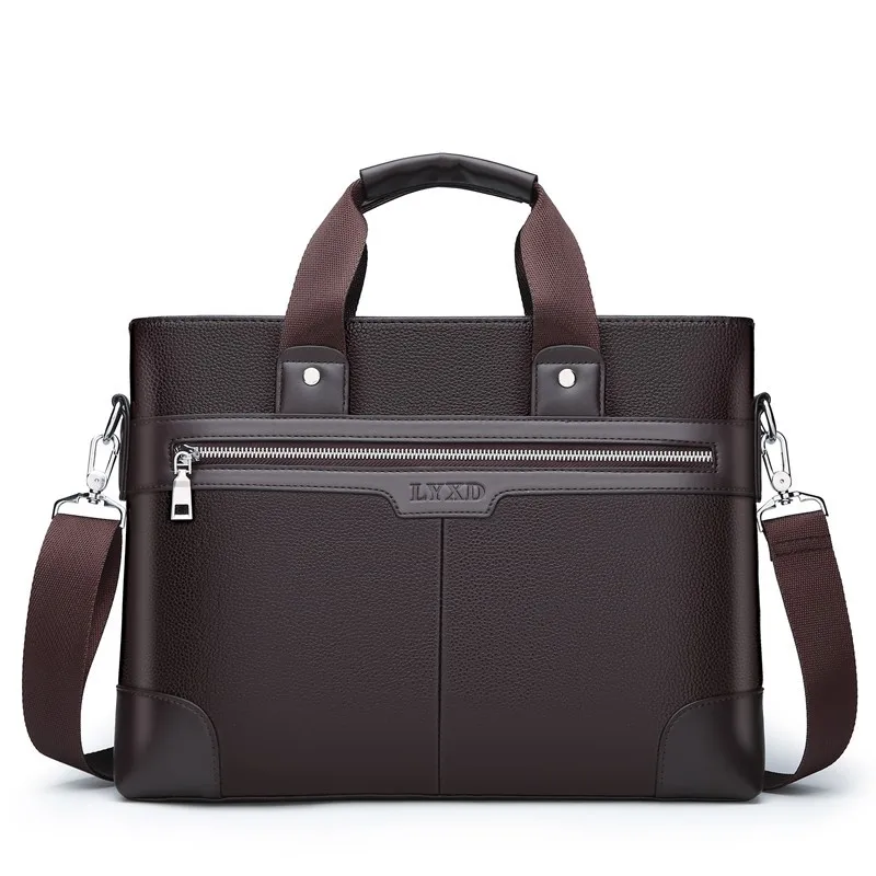 New Large Men's Briefcase Business Bag Handbag For Documents PU Leather Office Men Laptop Bags Shoulder Briefcase Messenger Bags