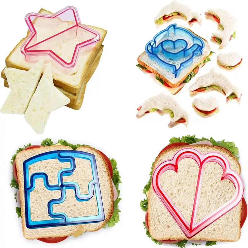 

Plastic Sandwich Mold Kit Adorable Reusable Washable DIY Parent-Child Cakes Baking Mould Indoor Outdoor House Bakery Tools