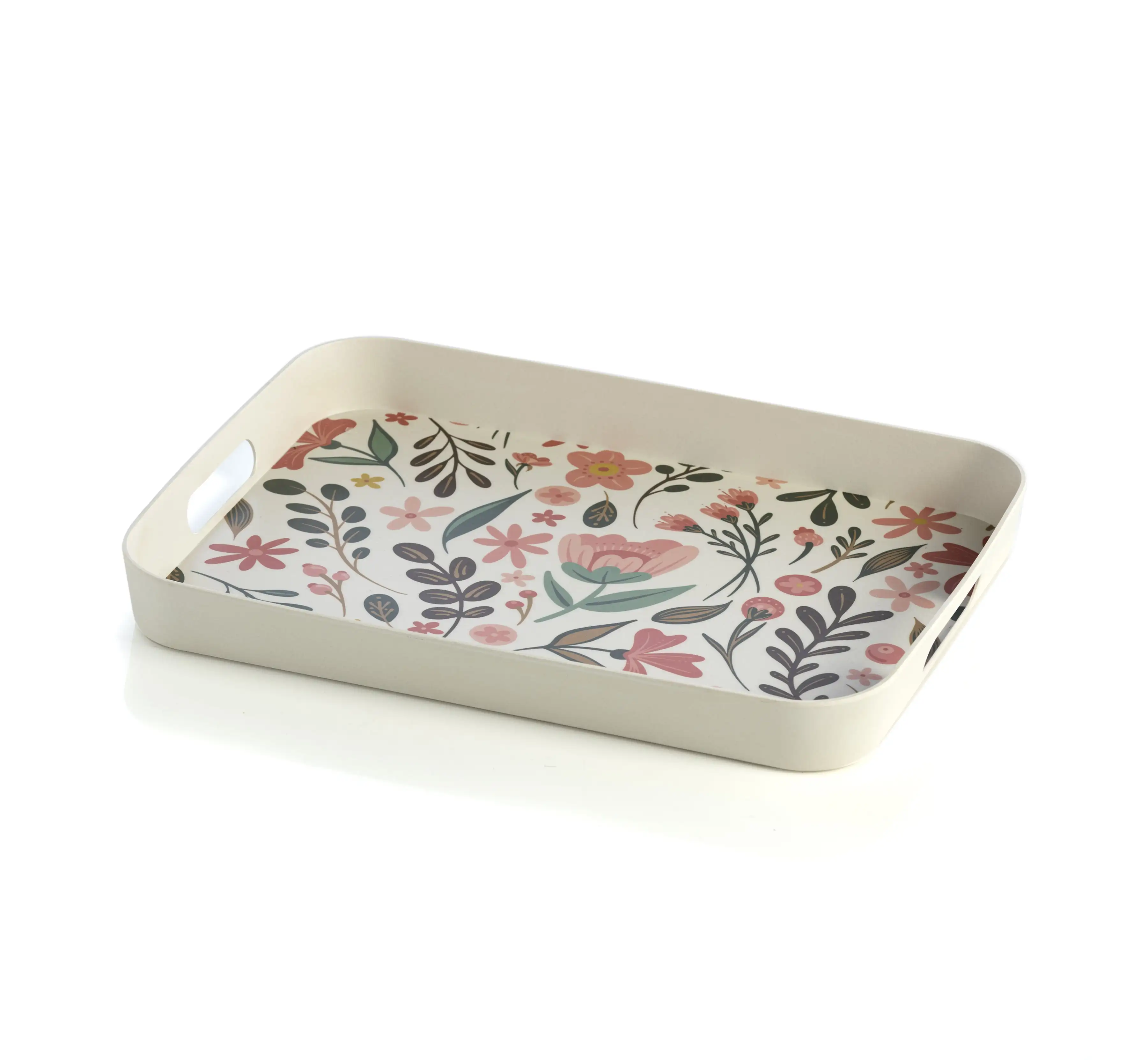 

Ainsley Rectangle Floral Print Melamine Serving Tray