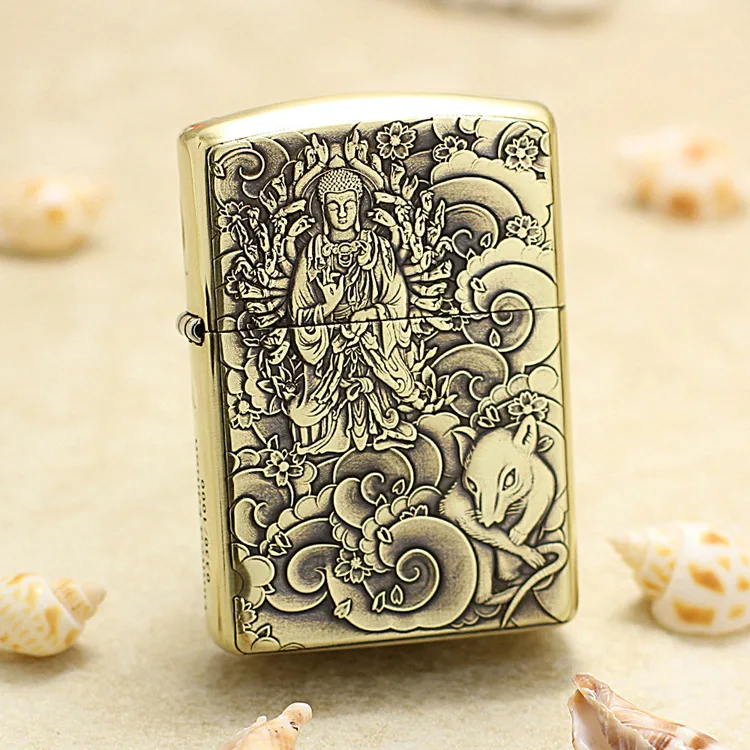 

Оригинальная крысиная масляная Зажигалка Zippo, медная ветрозащитная керосиновая зажигалка, подарок с кодом защиты от подделки