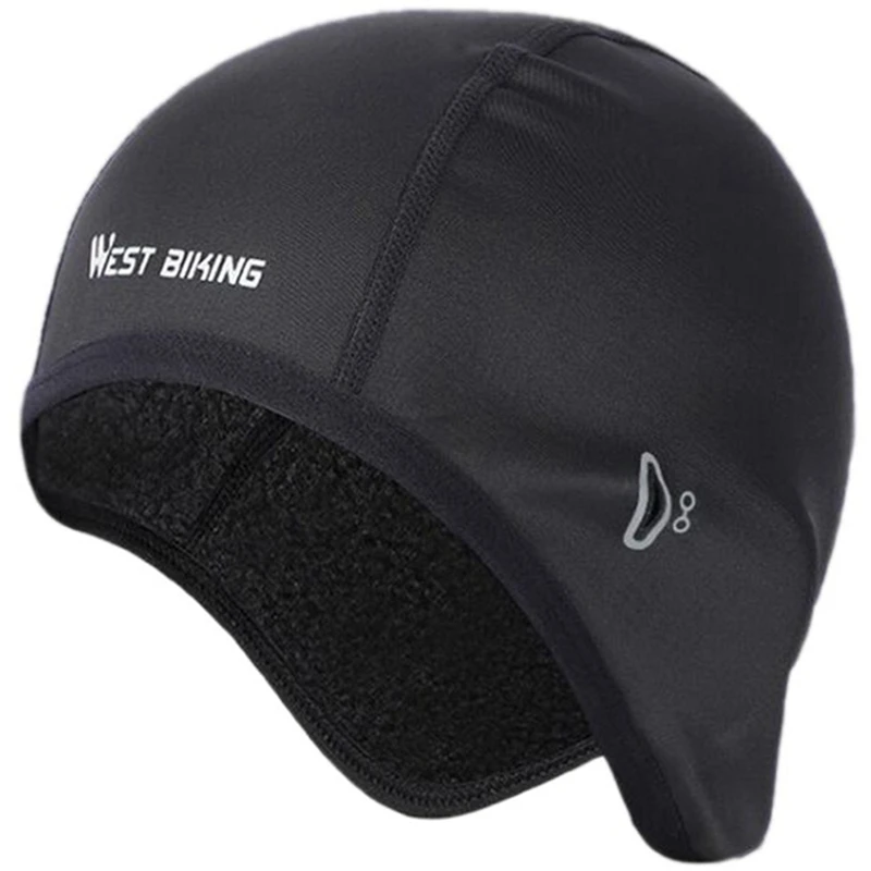 

WEST BIKING Winter Cycling Cap Polar Fleece MTB Bike Balaclava Hats For Men Sports Headband Skiing Snowboard Cap Black