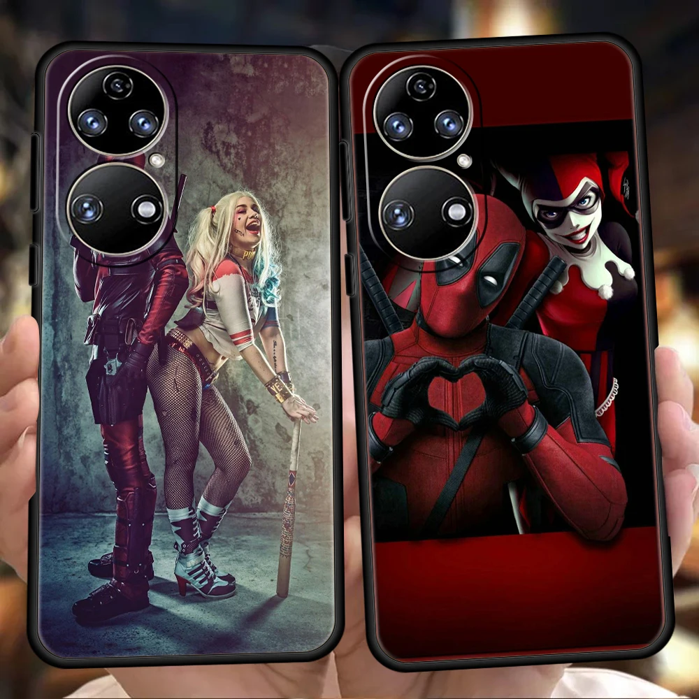 

Deadpool Harley Quinn Phone Case for Huawei P20 P30 P50 Pro P20 P30 P40 Lite Y6 Y7 Y9 Y7A Y6P Y9S 2019 P Smart Z 2021 Soft Cover