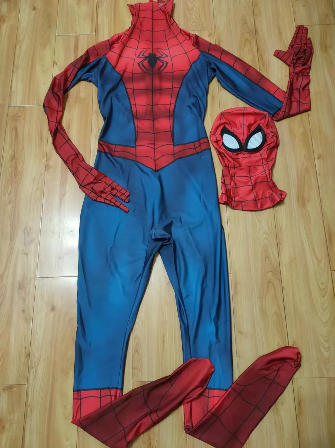 Фото Классический костюм для косплея Человека-паука Insomniac для PS4, супергеройский комбинезон из спандекса, костюм Спайди, наряд на Хэллоуин для взрослых №4