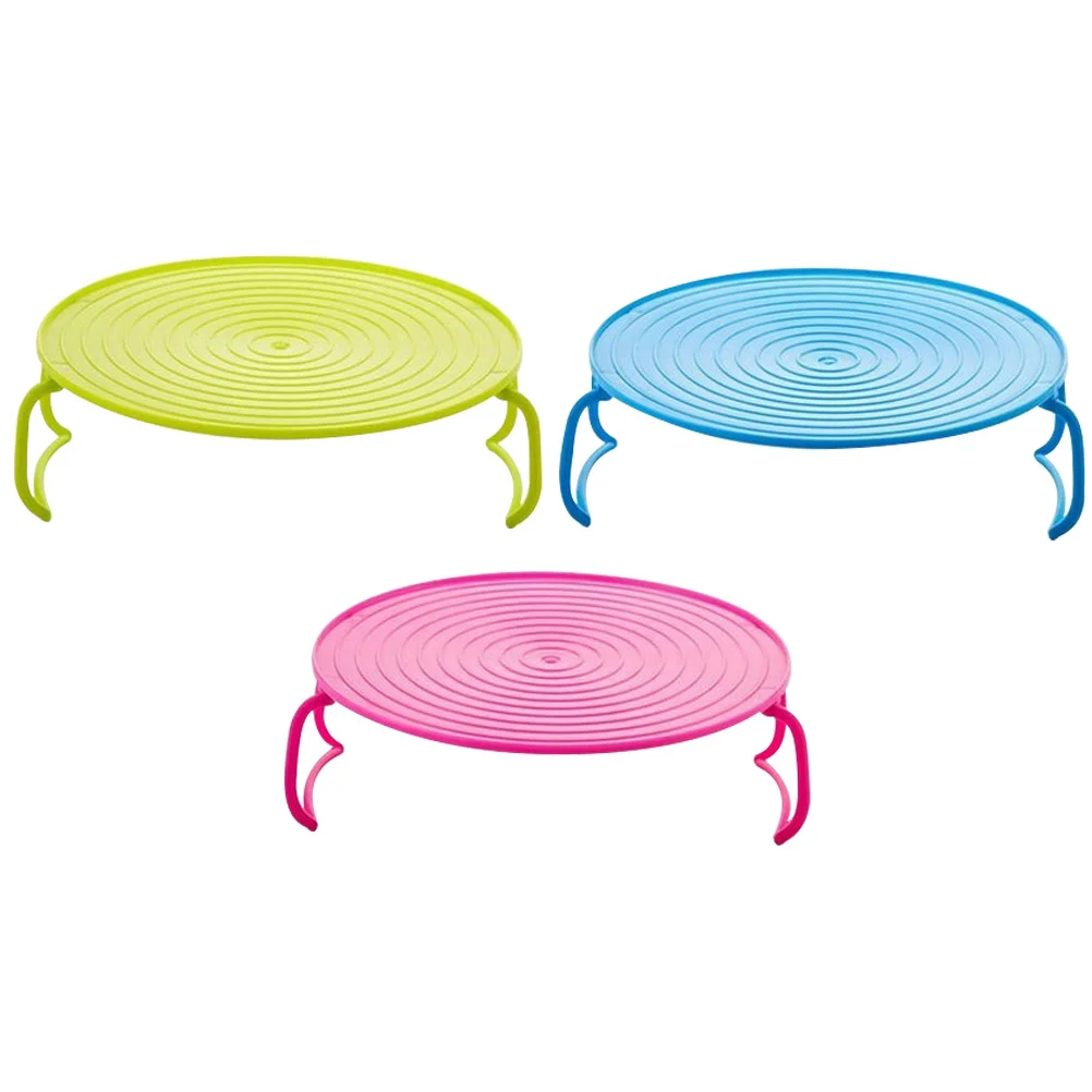

Rack Microwave Tray Steamer Steaming Stand Oven Layeredholder Cooking Heating Round Shelf Baking Storagesteam Dish Roasting