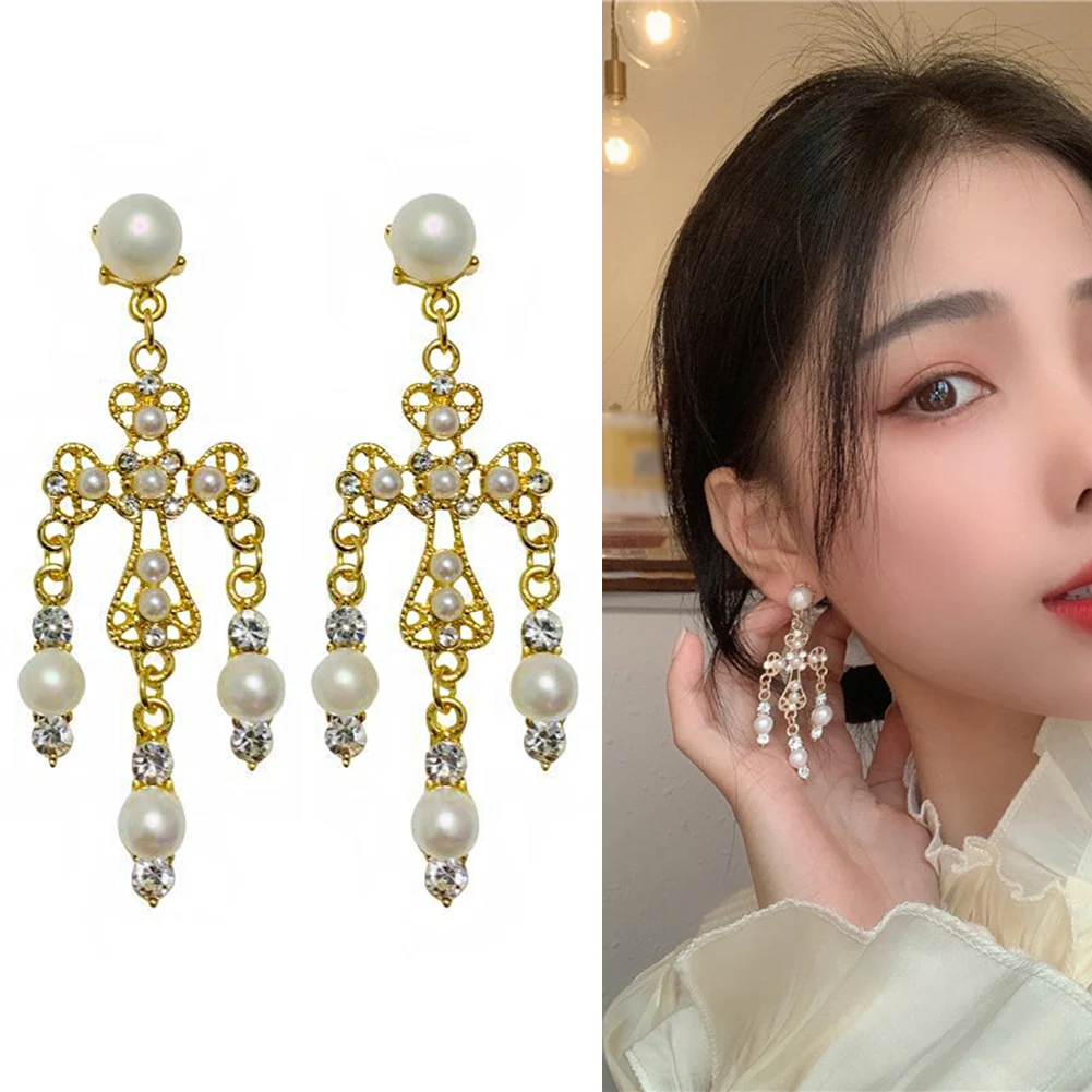 

925 Silver Stud Earrings Palace Style Earrings Vintage Earrings Long Fringed Earrings Cross Earrings Pearl Earrings