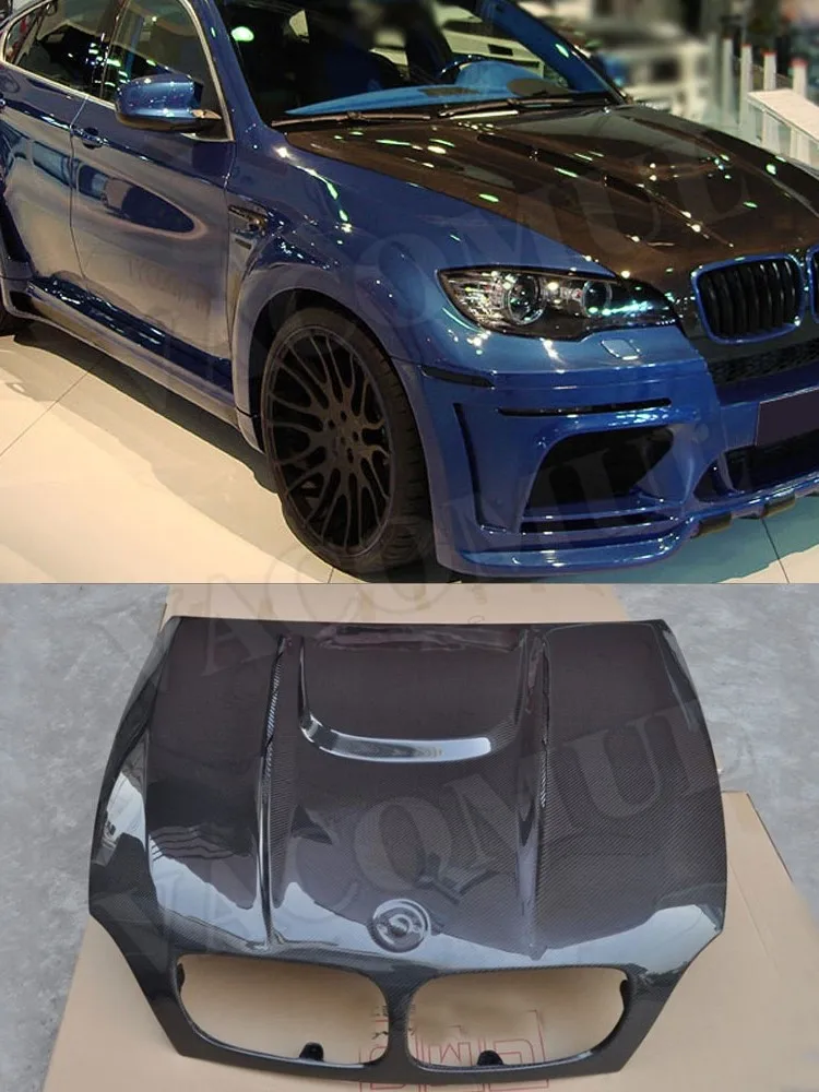 For X5 X6 Carbon Fiber Front Engine Hood Cover Bannot Grill Frame For Bmw  X5 E70 X6 E71 2007-2013 Body Kits Car Styling - Hoods - AliExpress