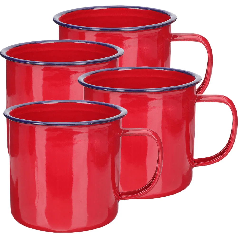 

4Pcs Coffee Tea Cup Vintage Mugs Drinking Cups Mugs for Camping Picnic