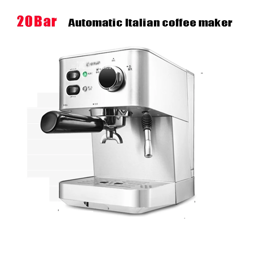 

DL-DK4682 итальянская кофемашина, домашняя Коммерческая полуавтоматическая Паровая Кофеварка из нержавеющей стали для кафе, мокко, эспрессо