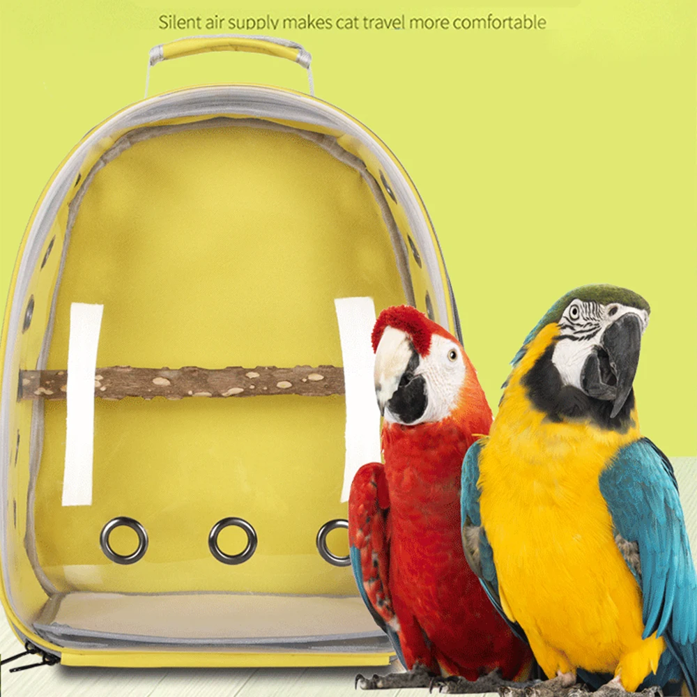 

Bird Carrier Cage Shoulder Bag Pet Parrot Travel Clear Backpack Knapsack Parrot Standing Stick Backpacks Bird Carrier Supplies