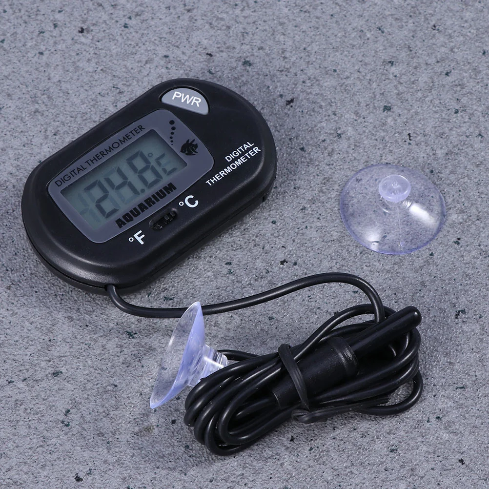 

6 Pcs Digital LCD for Aquarium Fish Tank Vivarium Reptile Terrarium (Black)