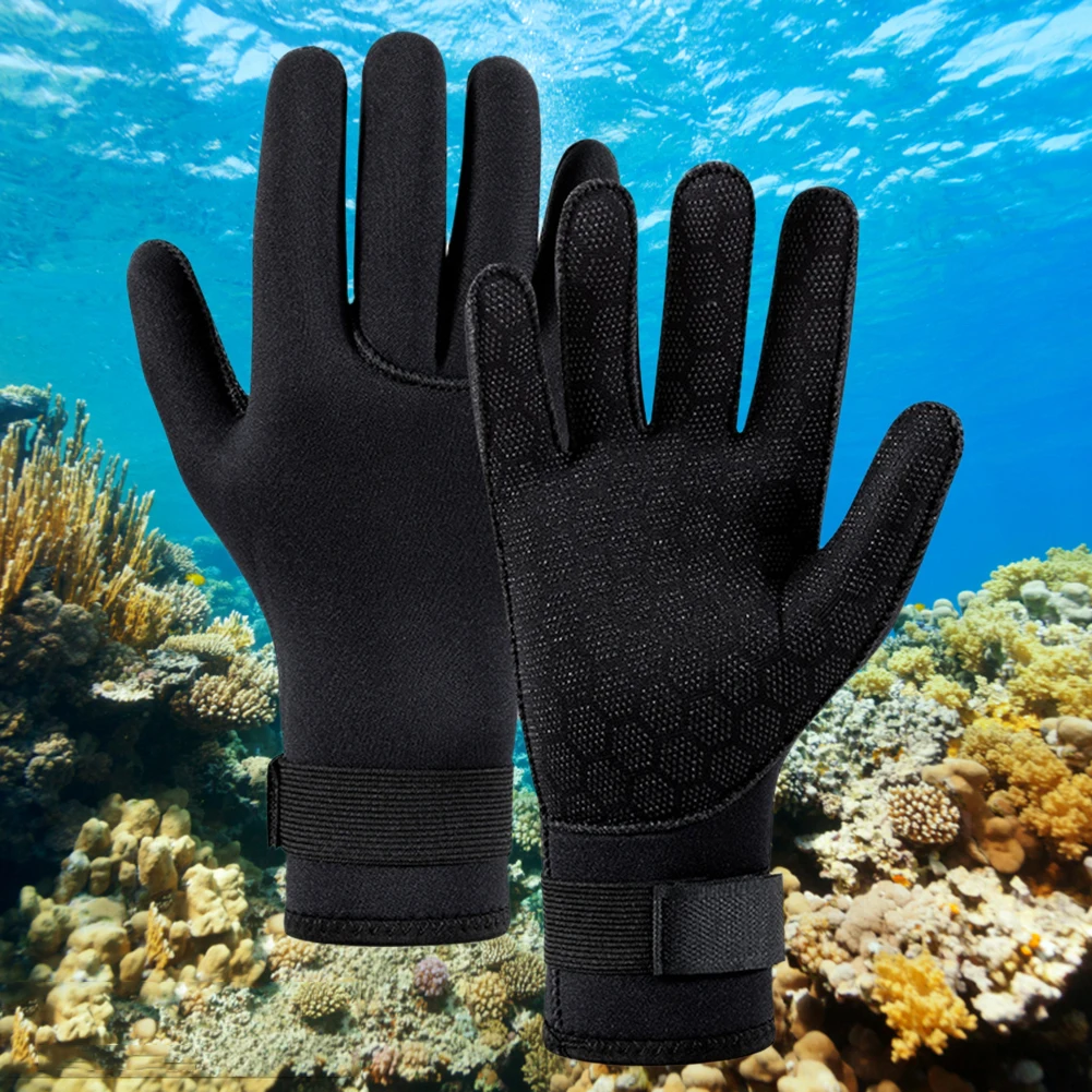 

Neoprene Swimming Diving Gloves 1 pair 2 Colors Black Pink Men Women Non-slip Blue Dive Lovers Gift 3mm Thickness Brand New