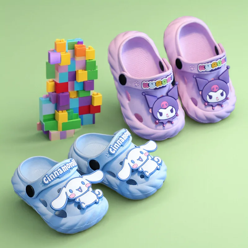 MyMelody Kuromi Cinnamoroll детские тапочки мягкие удобные нескользящие домашние летние на