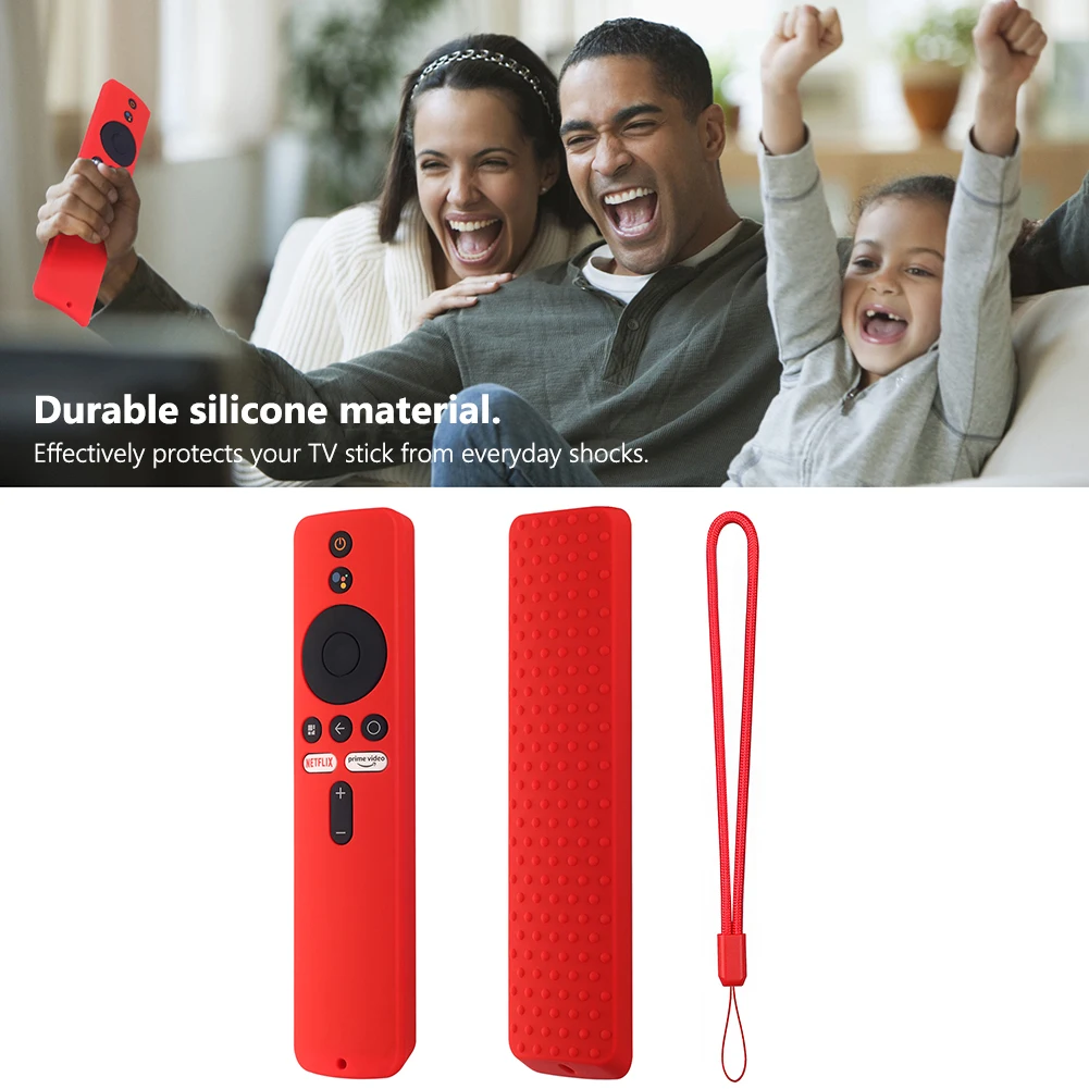 

Dustproof Remote Control Cases Shell for Xiaomi Mi TV Stick 4K Box Silicone Replacement Shockproof Protector Covers with Lanyard
