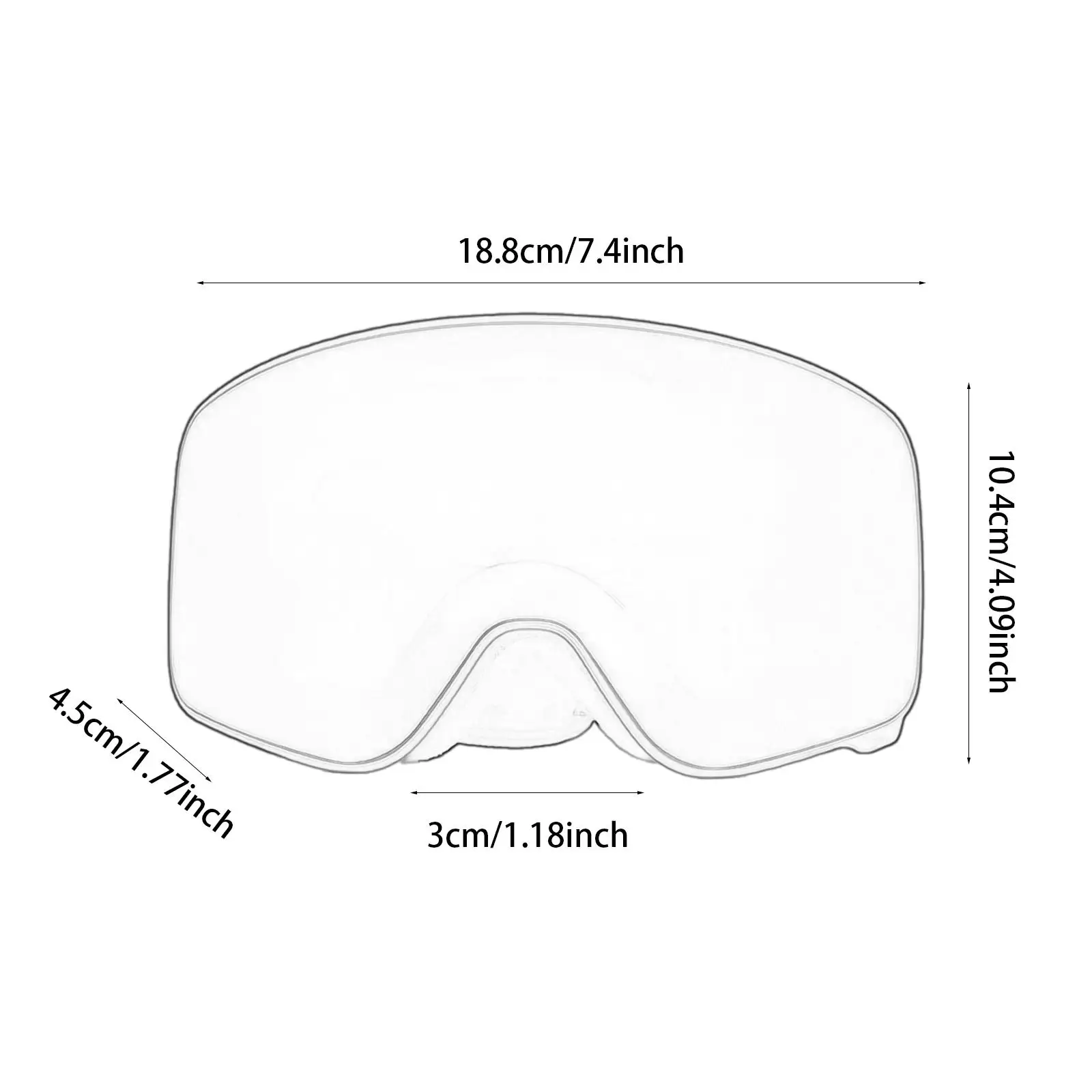 Snow Goggles Adjustable Strap Eye Protection Ski for Men Women