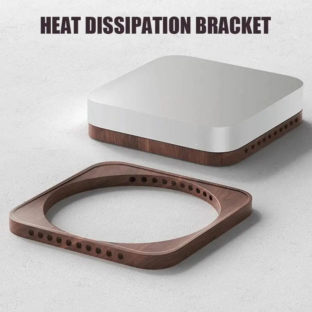 

Wooden Stand for MAC Mini Desktop Base Dust-proof Holder Cooling Heat Mount for MAC Studio Accessories O4X6