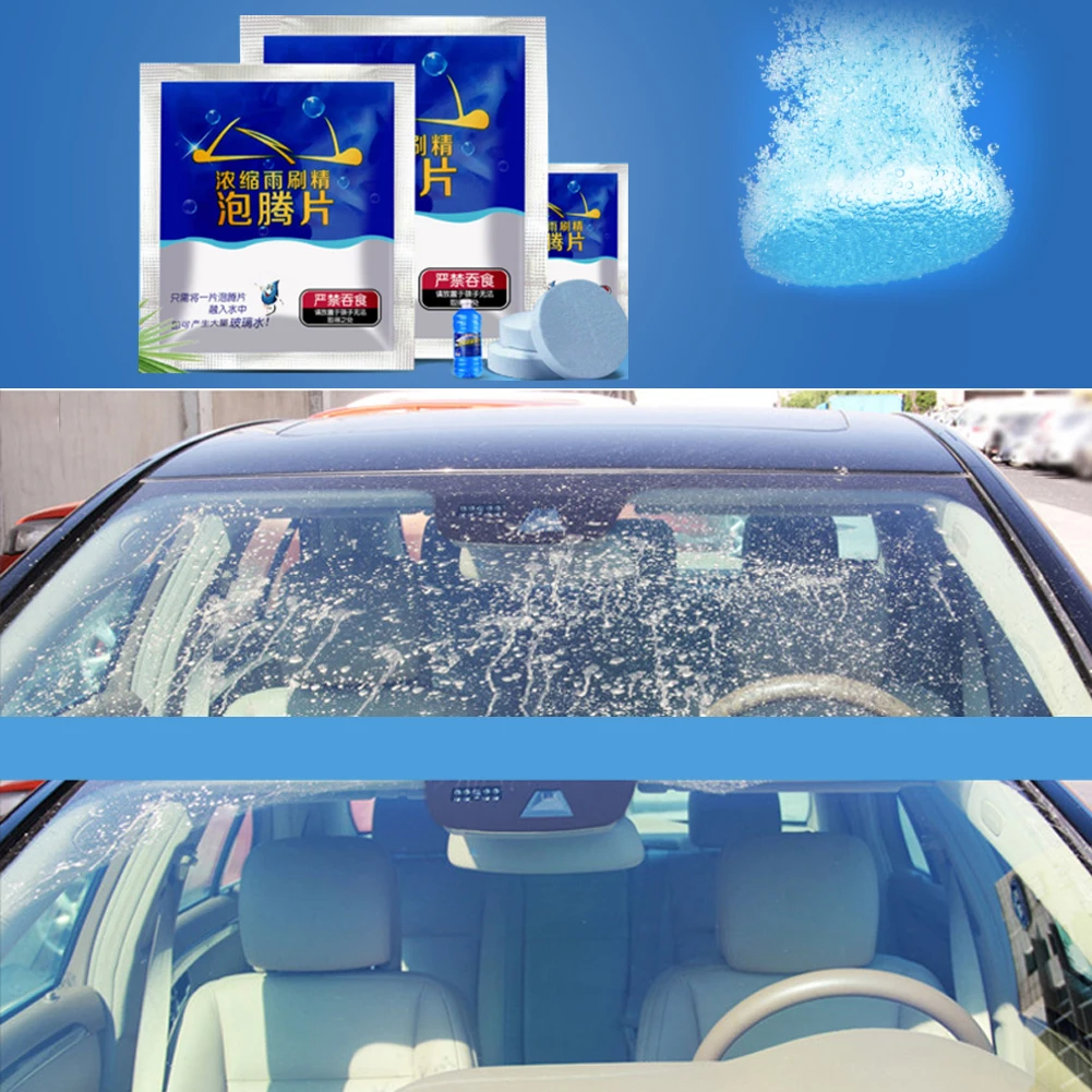 

Car Windshield Cleaner Car Windscreen Wiper Automotive Cleaning Auto Washer Fluid Pills Accsesories Accessory Automobile Toilet