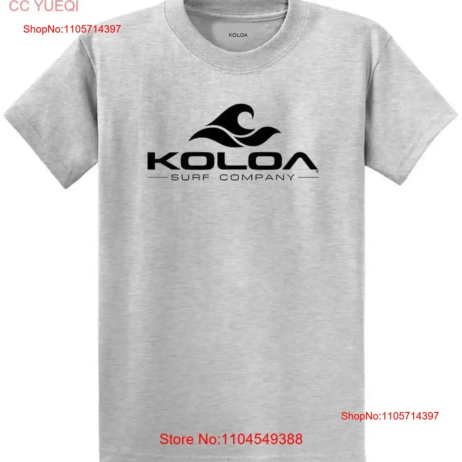 Фото Футболка мужская Koloa Surf Co Classic Wave из плотного хлопка, цвет черный с серым, большие размеры, винтажная, с эффектом потертости, эластичная. №1
