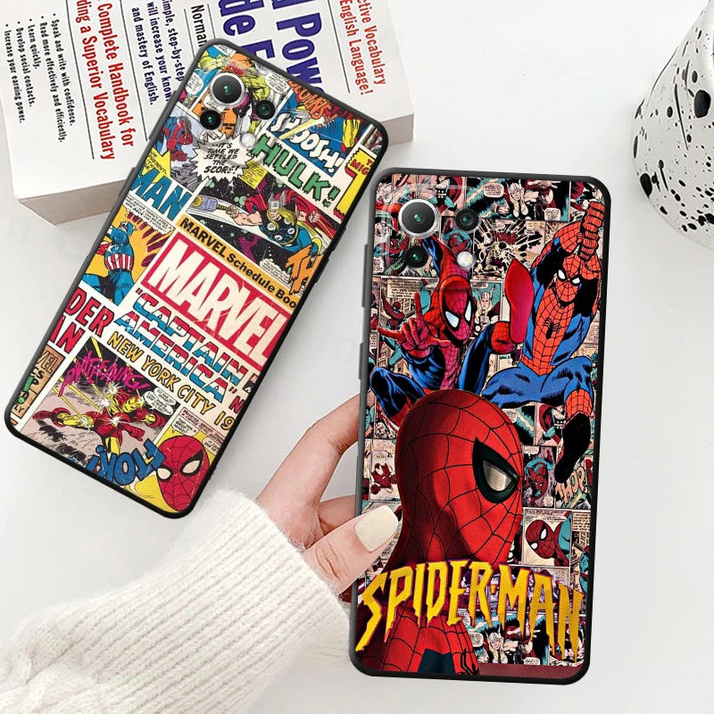 Чехол для телефона Marvel Spider Man Redmi 9A 9i 9C 9T 10 2022 10C 10A 12C 13C 14C K40 Pro A1 A2 Plus A3 A3x A4 soft shell