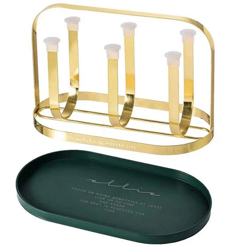 

Подставка для сушки чашек, 6 сушилок для чашек, нескользящая Подставка для хранения кружек с ручкой и съемным дренажным лотком