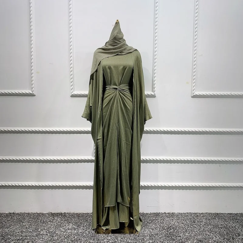 Islam Abayat Ramadan Abaya Femme Muslim Dress Ropa De Mujer Envio Gratis Vestido Solid Color Abayas for Women Dubai 2022 Turkey