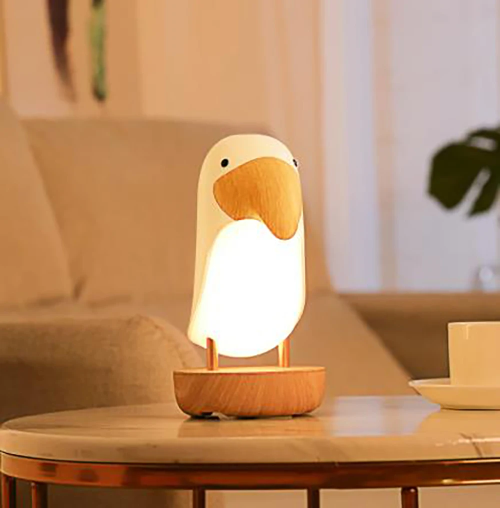 

LED Toucan Bird Night Light Modern Nordic Table USB Lamp Home Luminaria Room Lampe Bedroom Decor Study Indoor Lighting Dimmable