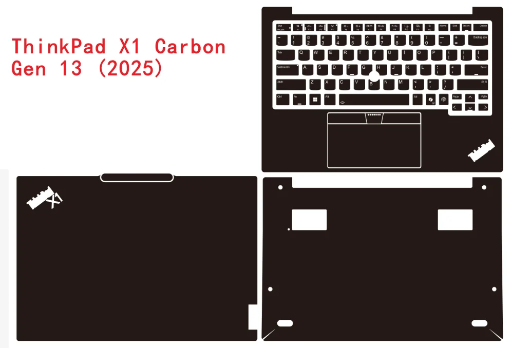 Фото Наклейки-скины из винила для ноутбуков Lenovo ThinkPad X1 Carbon Gen 14 Aura Edition 2026 / X1 Carbon Gen 13 2025 / Gen 12 2024, предварительно вырезанные №5