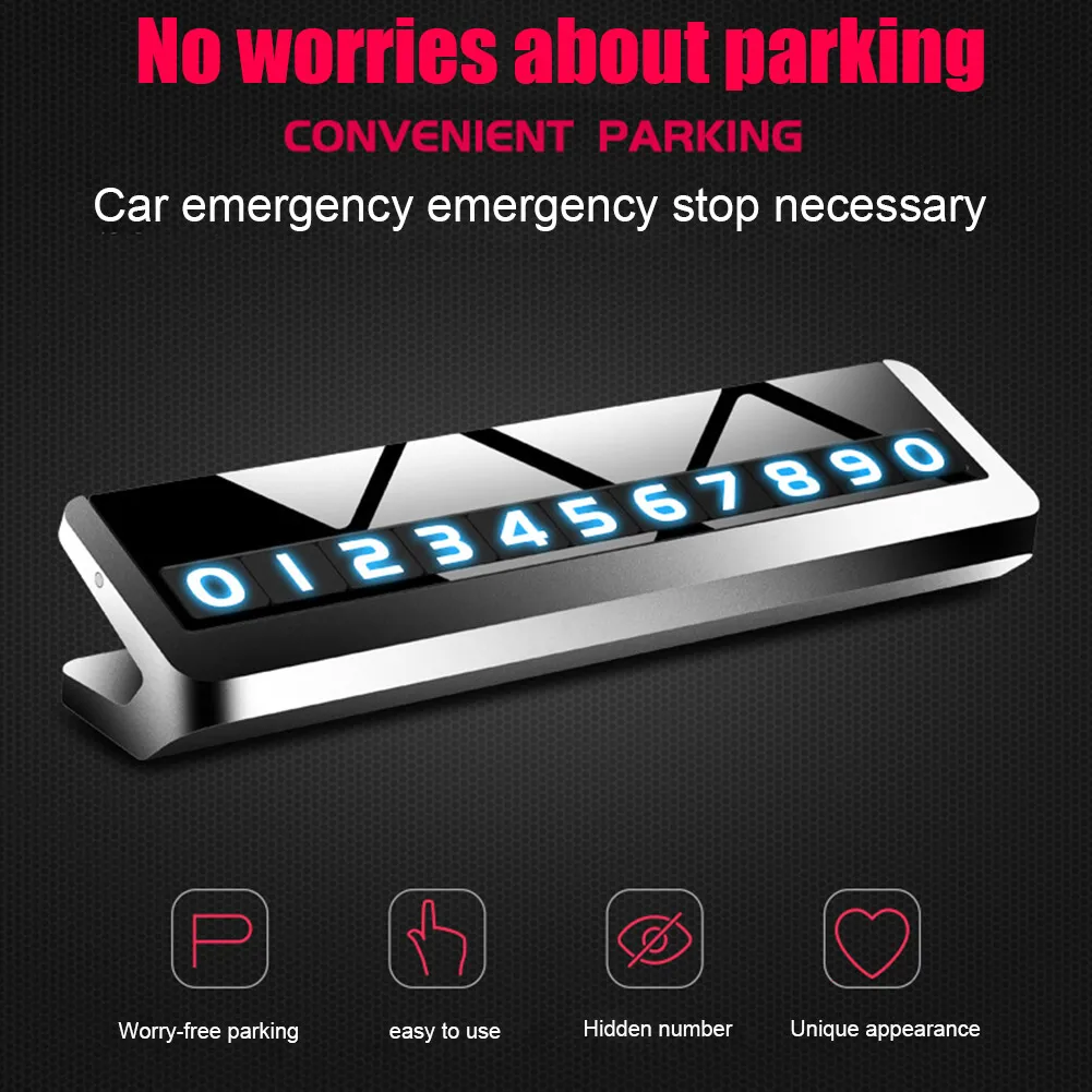 

Car Phone Number License Plate Invisible Temporary Parking License Plate High Temperature Resistance Car Styling