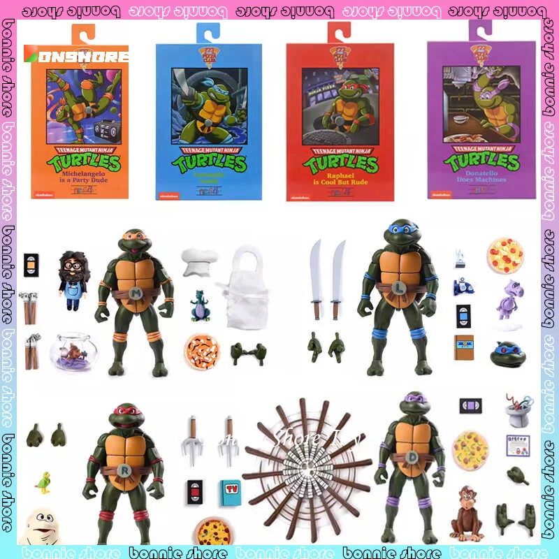 Фигурка Черепашки Ниндзя NECA 18 см 1987 версия фигурка Леонардо да Винчи Рафаель