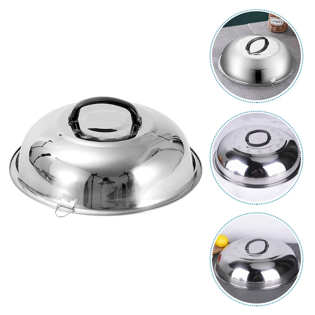 

Cover Lid Pot Dome Pan Steel Stainless Melting Roundcooking Basting Universal Lids Cookware Griddle Covers Cheese Replacement