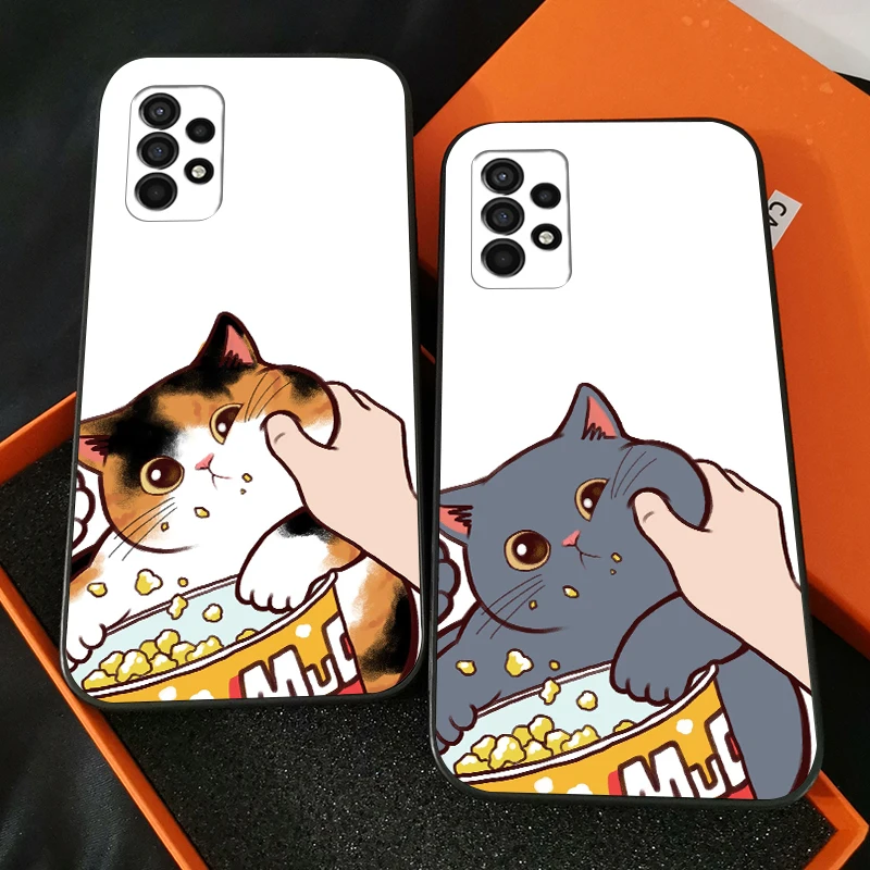 

Cartoon Cute Cat Phone Case For Samsung Galaxy S20 S20 FE S20 Lite S20 Ulitra S21 S21 FE S21 Plus S21 Ultra Soft Funda Coque