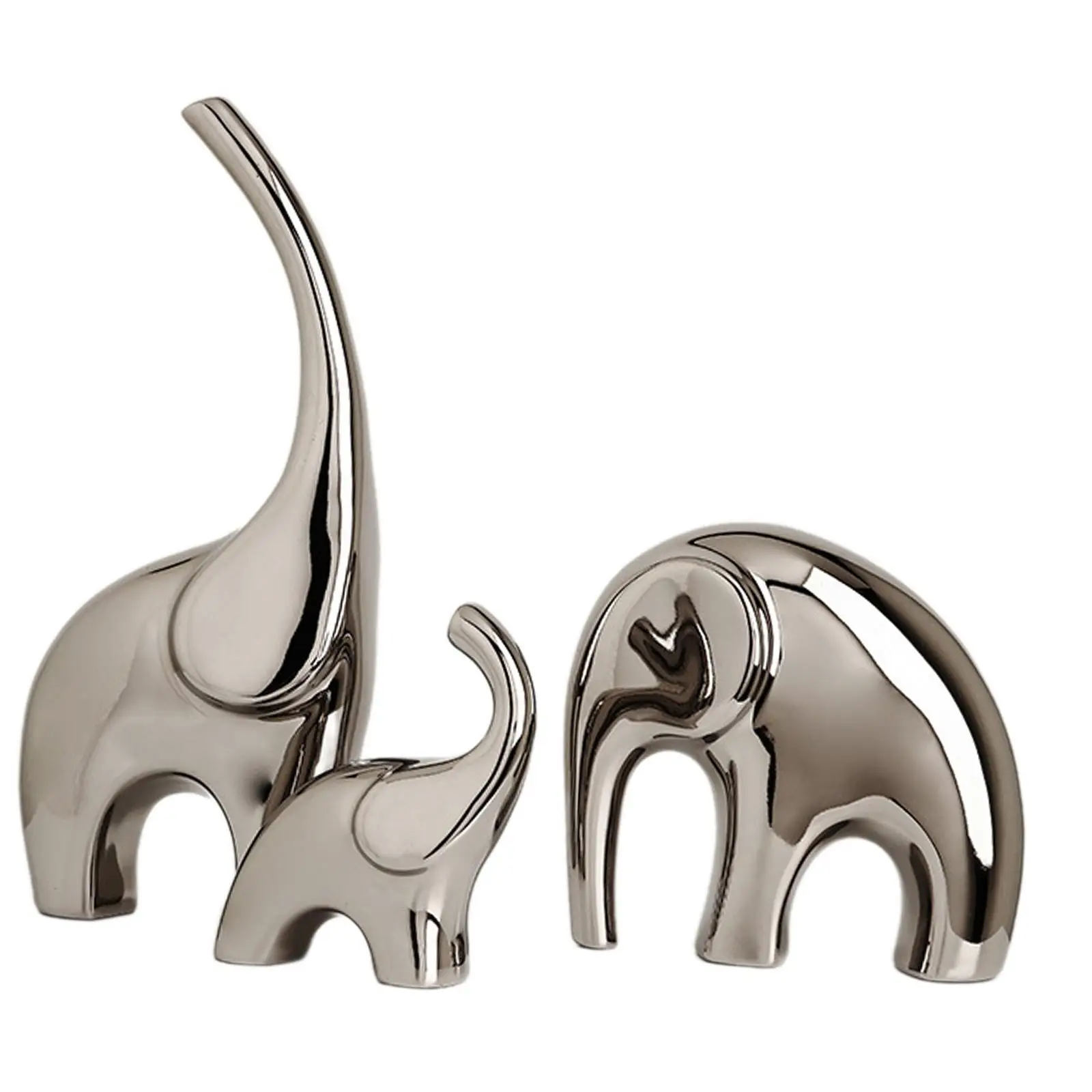 3 шт. керамические фигурки слонов