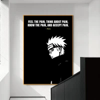 bandai naruto pain quotes anime print poster to understand pain you must know pain wall art canvas painting room home decoration