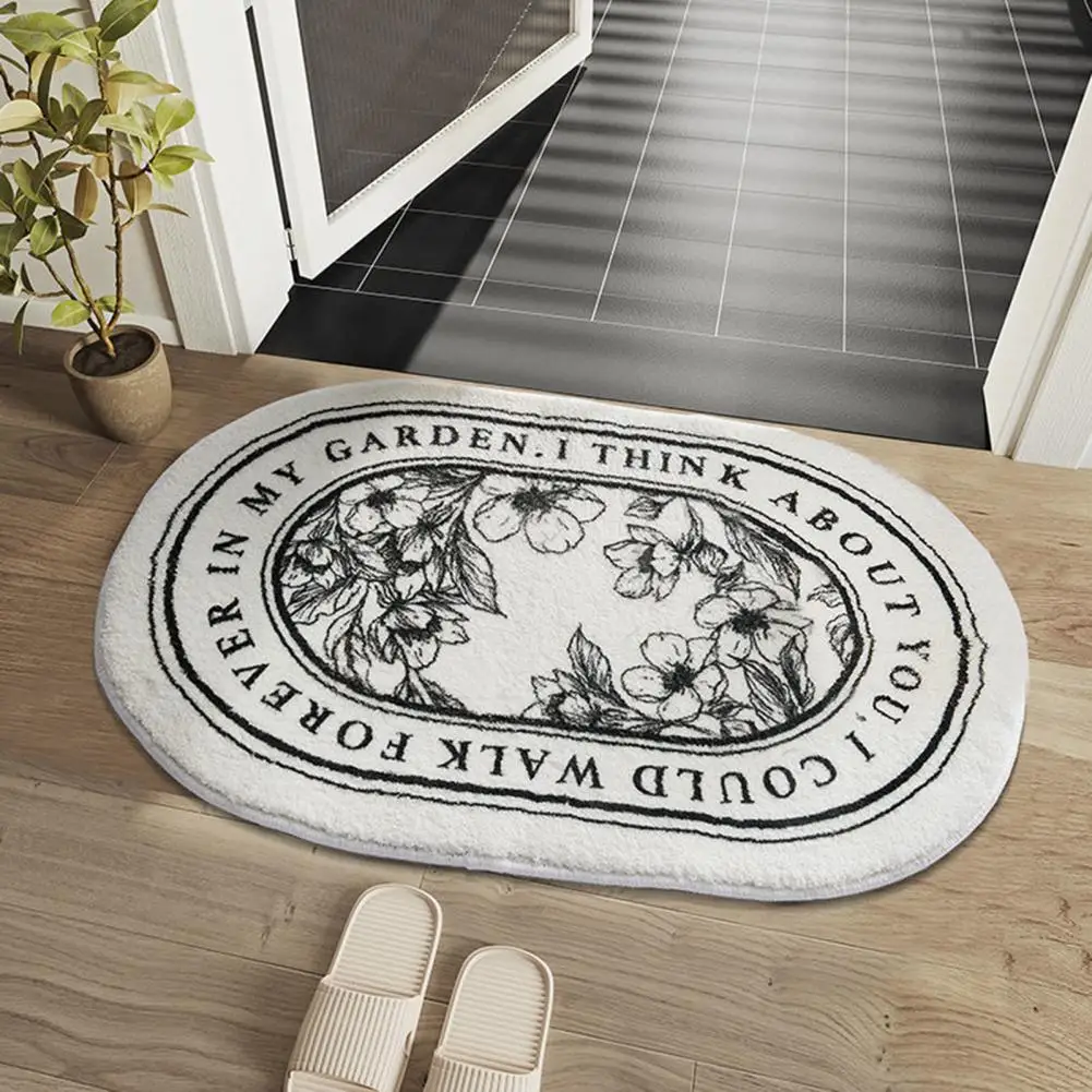 

Helpful Bath Mat Soft Dryable Luxury Flannel Bathroom Rug Doormat Bath Carpet