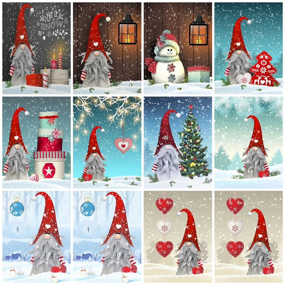 

AZQSD 5d Diy алмазная живопись Санта-Клаус рукоделие полная дрель вышивка продажа Рождество Зима мультфильм домашний Декор подарок