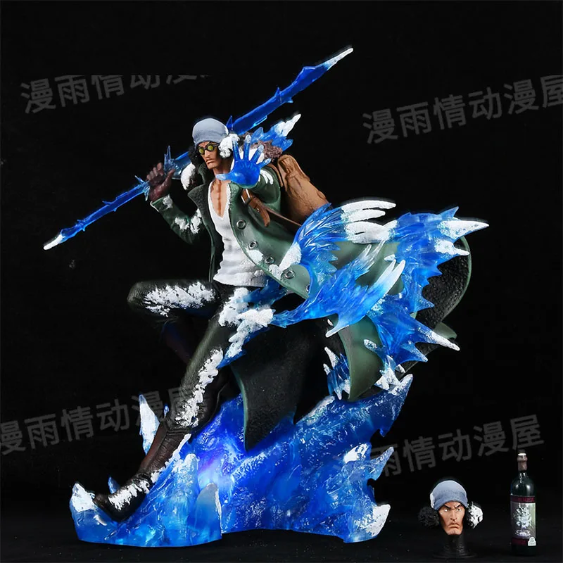 Фигурка Gk One Piece Аниме 30 см Aokiji Kuzan ПВХ 2 Головки Руки Коллекция Украшение Комнаты